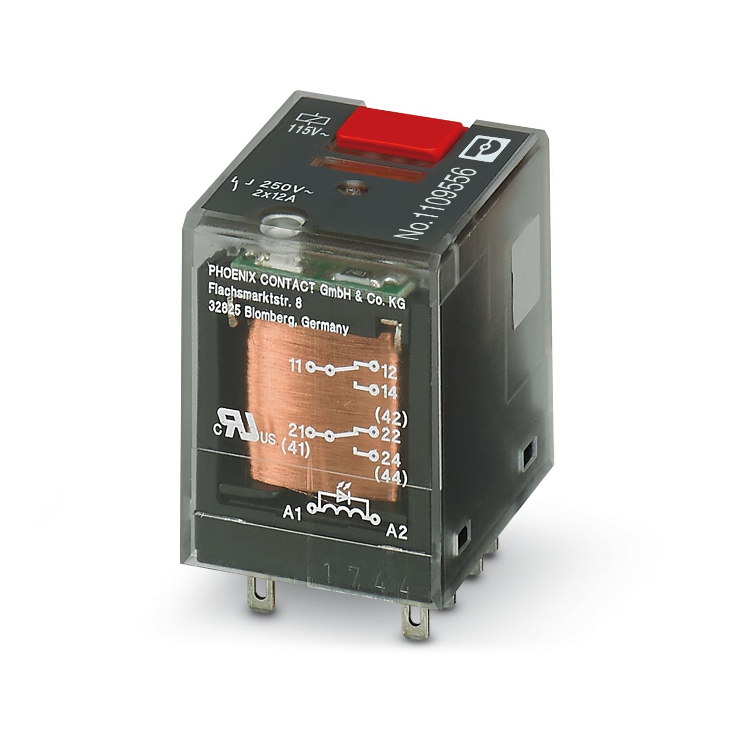 Phoenix Contact-1109556-PHOENIX, relais, relay, industrial, power, contacts, puissance, LED, DEL
